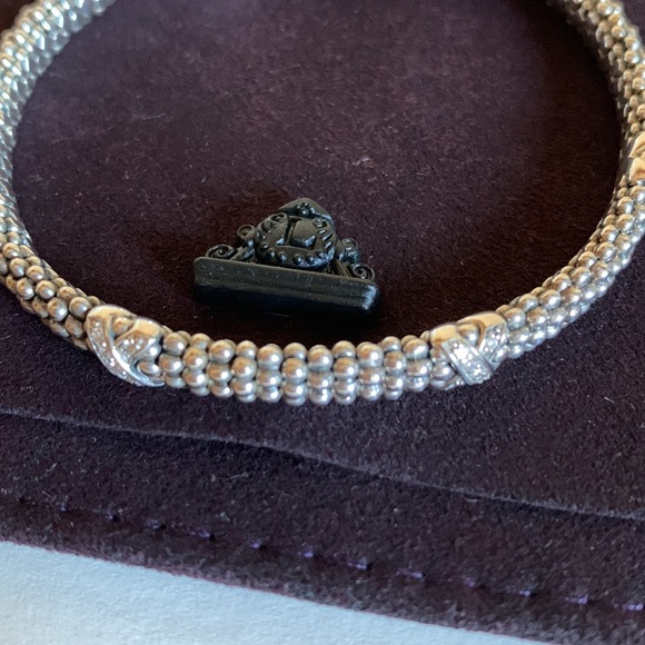 LAGOS EMBRACE Three Station Silver X Diamond Bracelet | 6mm - Picture 4 of 16